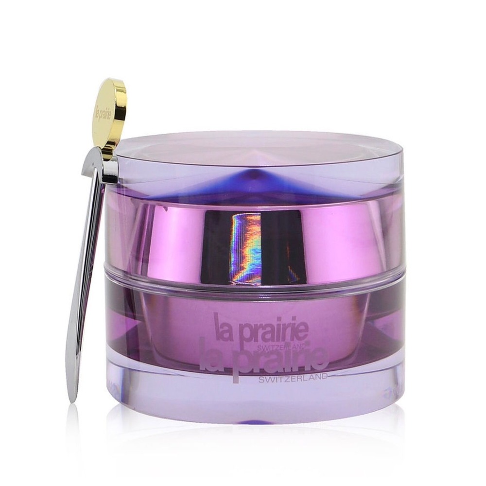 La Prairie Platinum Rare Haute-Rejuvenation Cream 1oz Empty Jar Spatula Box